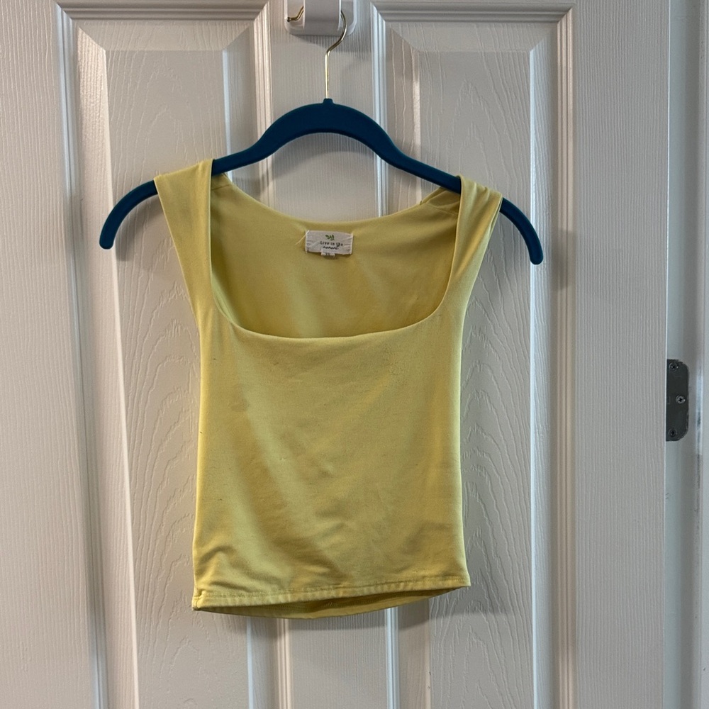 Stylish Yellow Crop Top